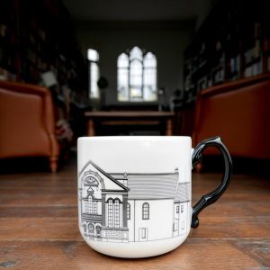 Capel Salem mug on the floor