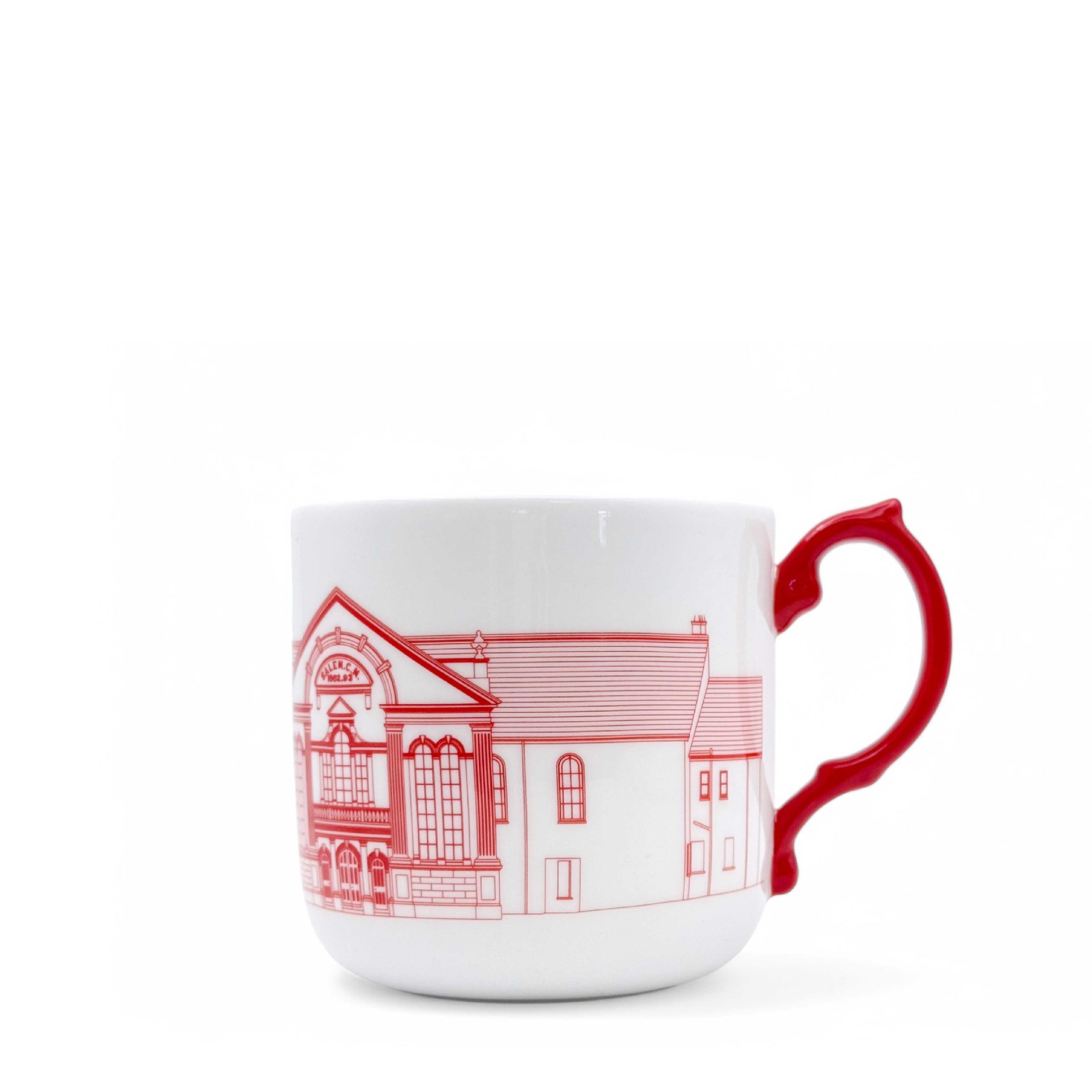 Capel Salem Mug - Red with Red Handle