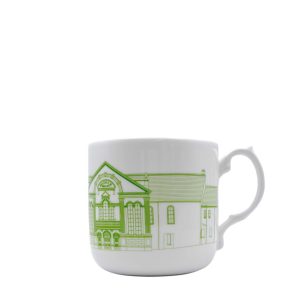 Capel Salem Mug - Green with White Handle