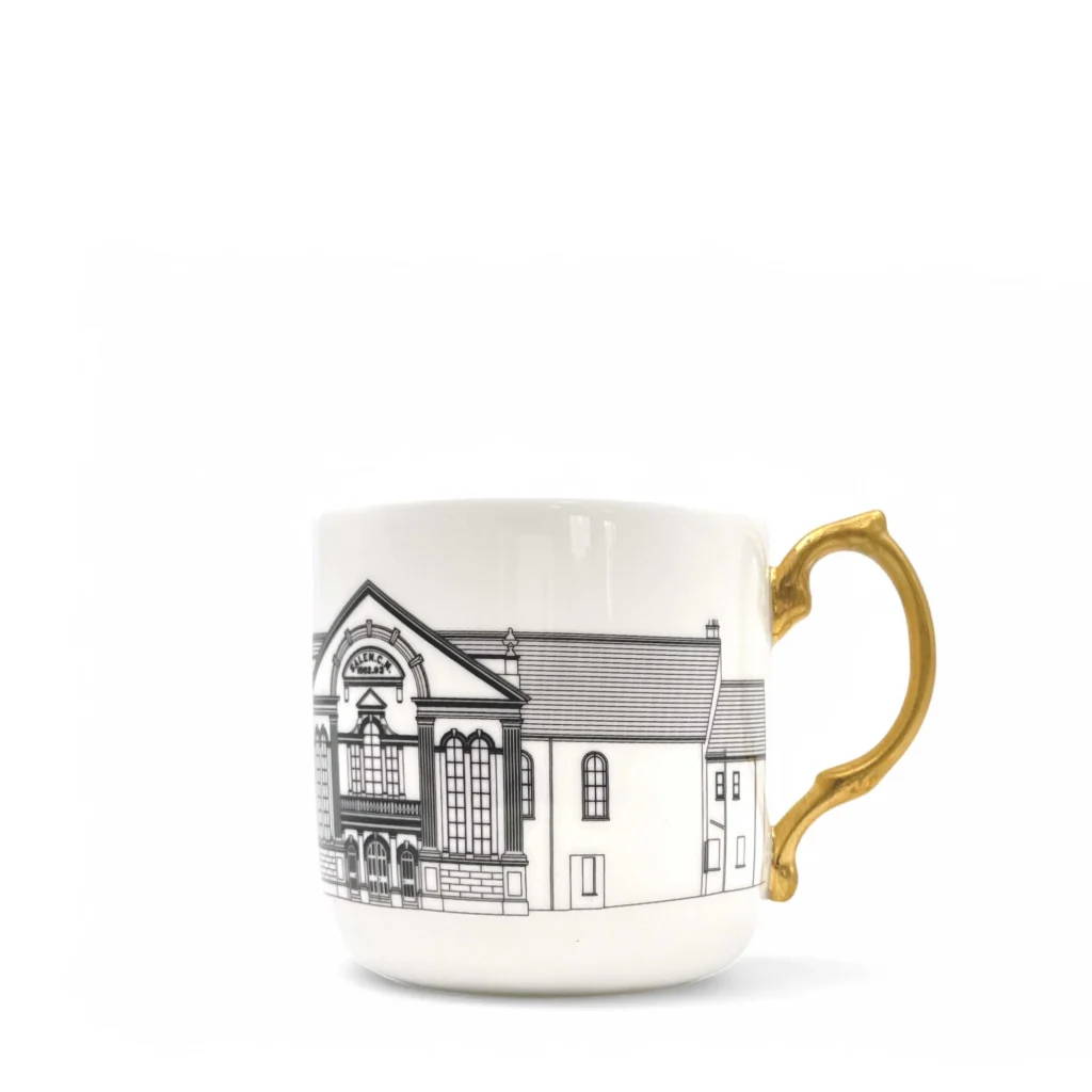 Duchess China Capel Salem mug, black & gold